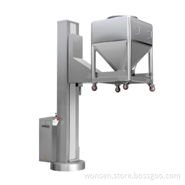 Pharma hydraulic lift machine for Bin hopper lifting